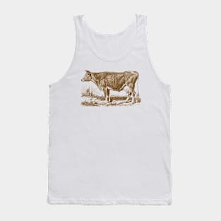 Jersey Cow Vintage Illustration Tank Top